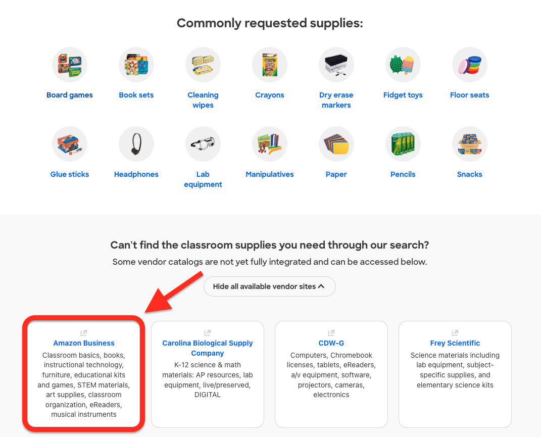 Tips for shopping from Amazon Business in the vendor directory – Help ...